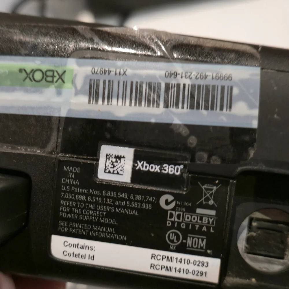 XBOX 360 Console with Black and White Controllers